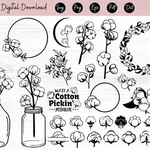 Cotton svg - Etsy