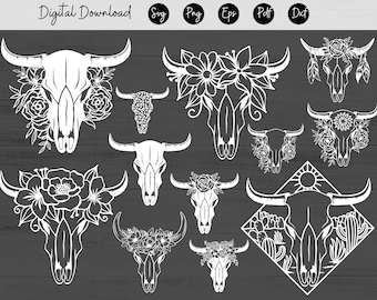 Cow Skull Desert SVG file, Cow Skull Cactus svg file, Cow Skull svg file, Cow Skull Desert Scene cut file, Southwest, Boho svg, longhorn svg