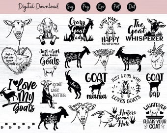 Goat svg, goat png, goat lover svg png, goat owner svg png, goat svg bundle cricut, goat png bundle shirts, commercial use goat jpeg dxf eps