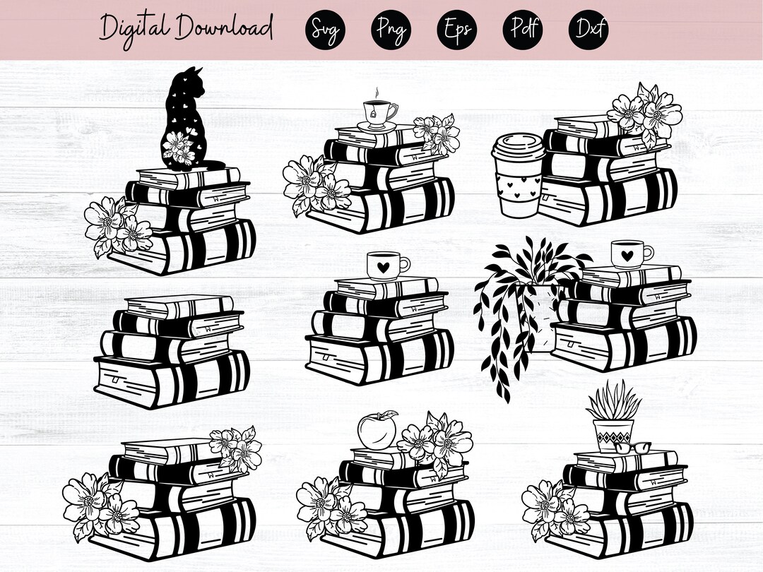 Book With Flowers Svg Book Lover Svg Reading Svg Book Svg Insect Svg ...