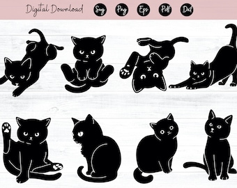 Cat SVG Black cat svg Peeking cat clipart Peeping cat SVG Halloween cat svg cricut silhouette, Cat clipart Cut Cutting files, Cat Decal