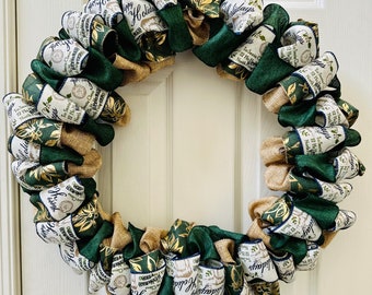 Green & Gold Holiday Wreath