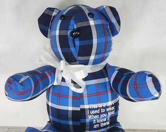 Ours en peluche à vêtements personnalisés : ours en peluche souvenir personnalisé