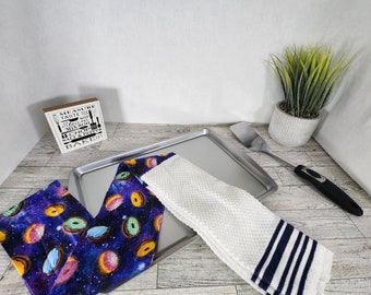 Donuts Kitchen Towel Boa, Kitchen Scarf, Neck Towel, Kitchen Towel, Chef Gift, Cooking Accessory, Hanging Kitchen Towel, Scarf Towel