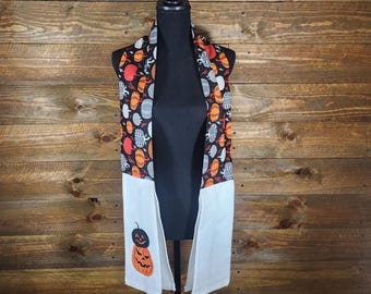 Pumpkins Kitchen Towel Boa, Kitchen Scarf, Neck Towel, Kitchen Towel, Chef Gift, Cooking Accessory, Hanging Kitchen Towel, Scarf Towel
