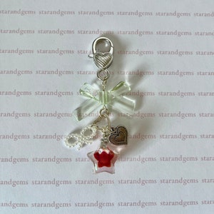 Clear Star Jelly Keychain, Handmade Beaded Keychain, Keychain Charm, Cute keychain, Gifts for Her, Aesthetic Keychain, Kawaii Keychain