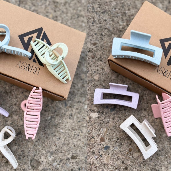 Knot & Rectangle Hair Claw Clips 10pcs