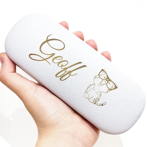 Personalised Glasses Cases, Birthday Christmas Gift for Women Men Kids, Hard Glasses Case, Custom Sunglasses Case Secret Santa Gift