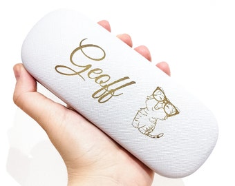 Personalised Glasses Cases, Birthday Christmas Gift for Women Men Kids, Hard Glasses Case, Custom Sunglasses Present Mum Dad, Secret Santa