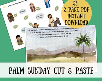 Palm Sunday Cut and Paste Craft Printable