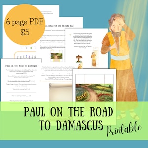 Paul on the Road to Damascus Sunday School Printable