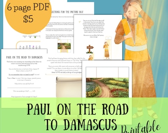 Pablo en el camino a Damasco Escuela Dominical Imprimible
