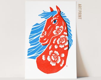 Horse Chinese Zodiac Fine Art Print