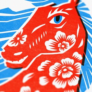 Affisch med hästens år 2026, kalenderkonst | Kinesisk zodiakkonst (digital nedladdning) bild 3