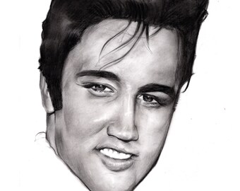 Elvis Charcoal Rendering