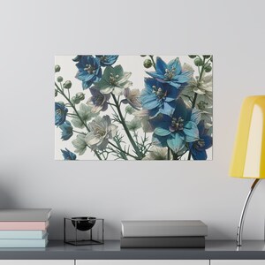 Botanical Beauty: arte en lienzo mate con flores, estirado, 0,75 de profundidad. Lienzo mate con flores, estirado, 0,75 de profundidad.