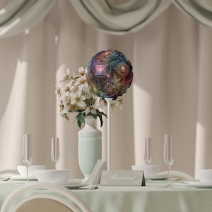Cosmic Heart-Shaped Balloons, Celebration Decor, Magical Party Balloons, Festive Event Decorations, Whimsical Gifts