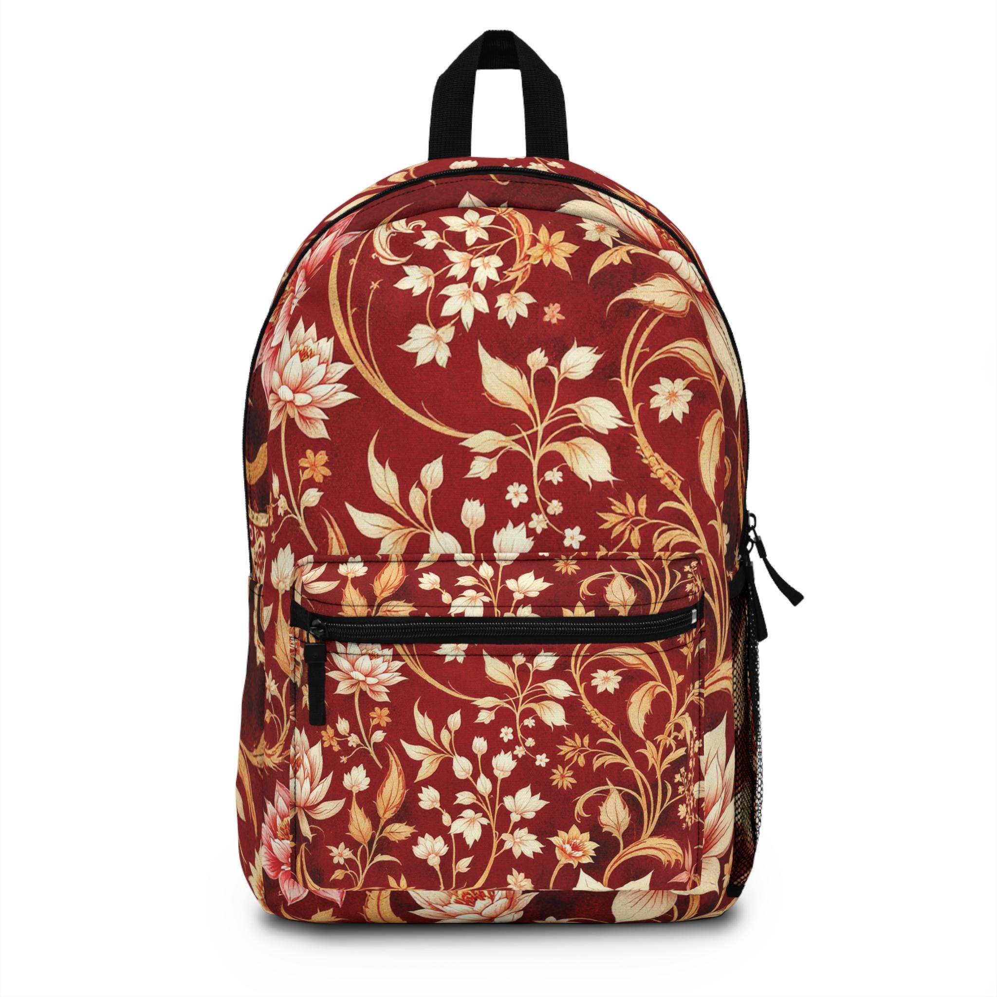 Zaino con motivo floreale Elegante borsa scolastica, zaino da