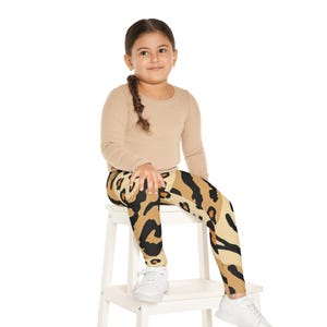 Wild Jungle Kids Leggings, Animal Print Leggings, Stylish Toddler Pants, Fun Fashion for Kids, Birthday Gift, Playful Animal Style