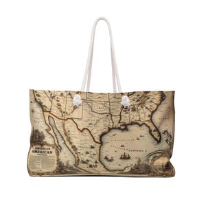 Vintage Map Weekender Tasche, Reisetasche, Perfekt für Road Trips, Strandtage, Geschenk für Abenteurer und Entdecker