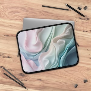 Elegant Pastel Laptop Sleeve, Stylish Tech Case, Protective Sleeve for Computer, Gift for Students, Fashionable Accessories