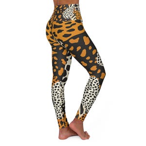 Wildly Stylish High Waisted Yoga Leggings, Animal Print Workout Leggings, Fitness Apparel, Yoga Outfit, Activewear