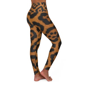 Wild and Stylish High Waisted Yoga Leggings, Fitness Apparel, Workout Leggings, Animal Print Leggings, Activewear, Yoga Pants