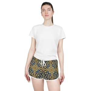 Bohemian Patterned Women&#39;s Relaxed Shorts, Summer Lounge Shorts, Vacation Shorts, Casual Wear, Beach Shorts, Unique Gift Ideas