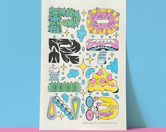Portland Risograph Print | 11x17 Riso Print