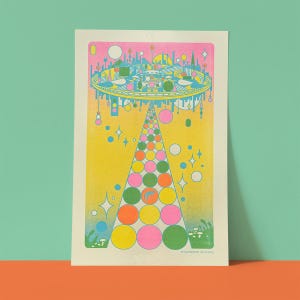 Encounter Risograph Print | 11x17 Riso Print