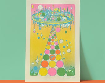 Encounter Risograph Print | 11x17 Riso Print