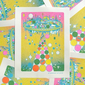 Encounter Risograph Print | 8.5x11 Riso Print