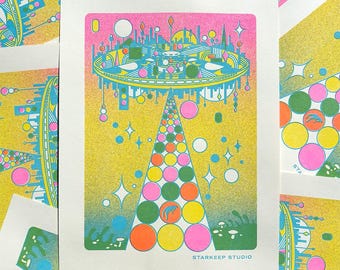 Encounter Risograph Print | 8.5x11 Riso Print