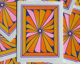 Starburst | A2 Risograph Greeting Card