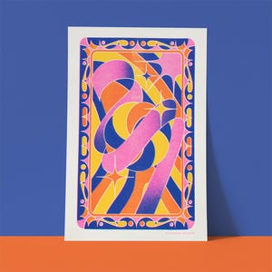 Ribbon Risograph Print | 11x17 Riso Print