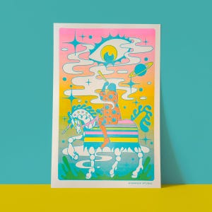 Seeker Risograph Print | 11x17 Riso Print