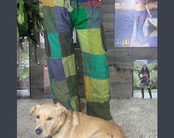 Cotton Patchwork Overdyed Hippie Unisex Pants