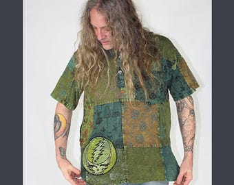 Unisex Hippie Full Button Through Classic Pirate Stripe 100