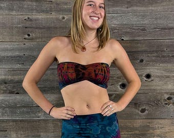 Rayon spandex tie dye tube top