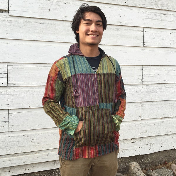 Hippie Men's Patchwork Hoodie