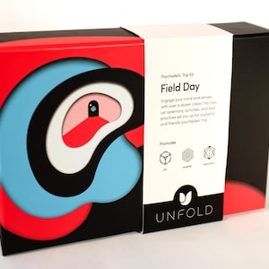 Psychedelic Trip Kit: Trippy gift box with activity guides, psychonaut toys, and crafts