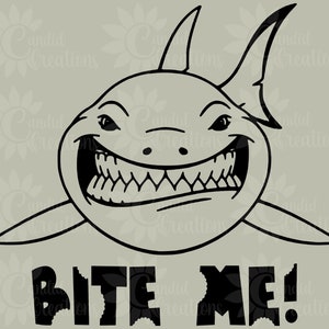 Bite Me Shark PNG, Digital Download, Instant Download, Shark, Sublimation, png file