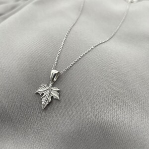 Sterling Silver Necklace, Tree Leaf, Cubic Zirconia, 100% Silver