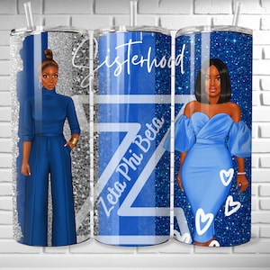 Zeta Phi Beta 20 Oz Skinny Tumbler, Soror Gift, Graduation Gift, Birthday Gift, Sublimation Tumbler