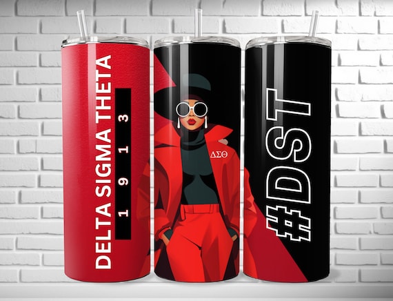 Delta Sigma Theta 20 oz Skinny Tumbler, Sorority Gift, Birthday Gift, Gift For Her, Gift For Mom, Best Friend Gift
