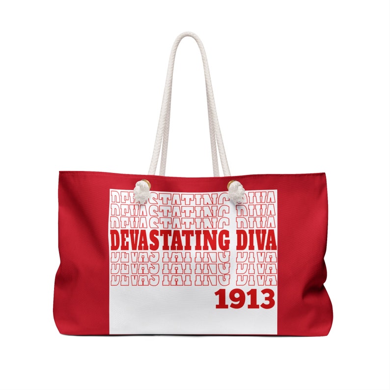 Devastating Diva 1913 Weekender Tote Bag, Tote Bag, Weekender Bag, Delta Sigma Theta Bag, Soror Gift, Graduation Gift, Birthday Gift image 2
