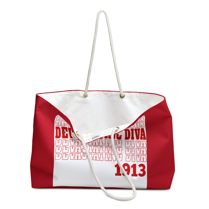 Devastating Diva 1913 Weekender Tote Bag, Tote Bag, Weekender Bag, Delta Sigma Theta Bag, Soror Gift, Graduation Gift, Birthday Gift image 3