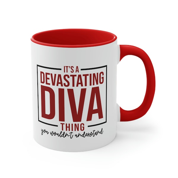 Devastating Diva 11 Oz Mug, Sorority Gift Mug, Delta Sigma Theta, Gift For Friend, Initiation Gift