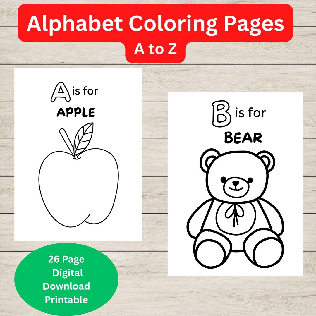 ABC Coloring Pages for Kids | Preschool & Homeschool Learning Activity ...