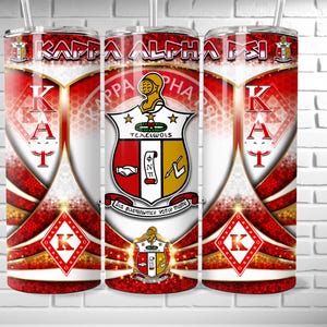 Kappa Alpha Psi 20 oz Skinny Tumbler, Fraternity Tumbler, Nupe Drinkware, Fraternity Gift, Sublimation Cup, Fraternity Gift, Graduation Gift